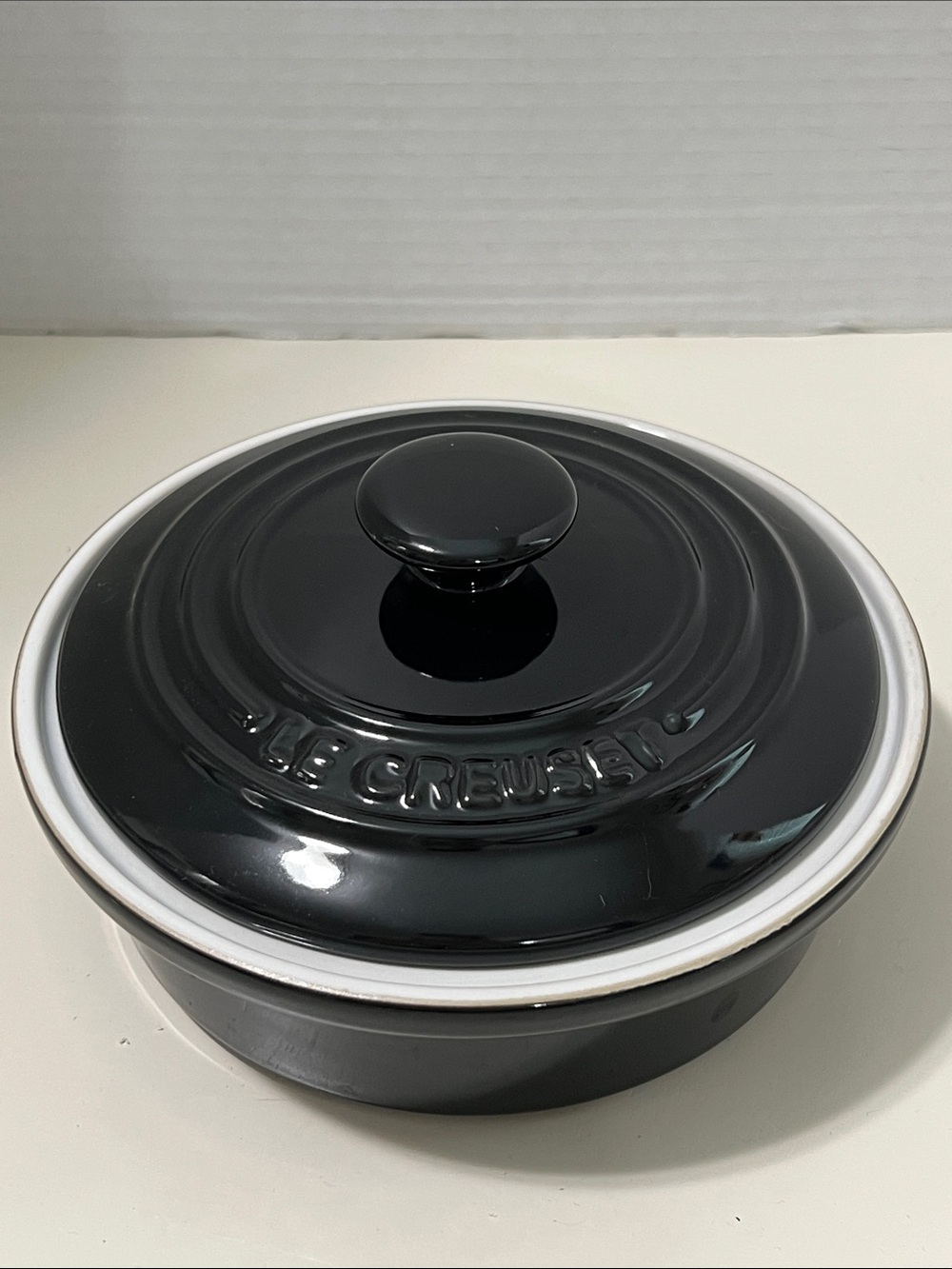 Le Creuset Black Round Covered Camembert Baker